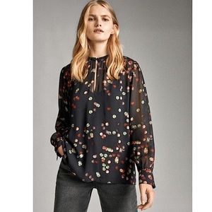 Mossimo Dutti sheer black blouse